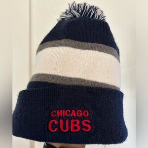 Blue/White Chicago Cubs Pom Winter Beanie